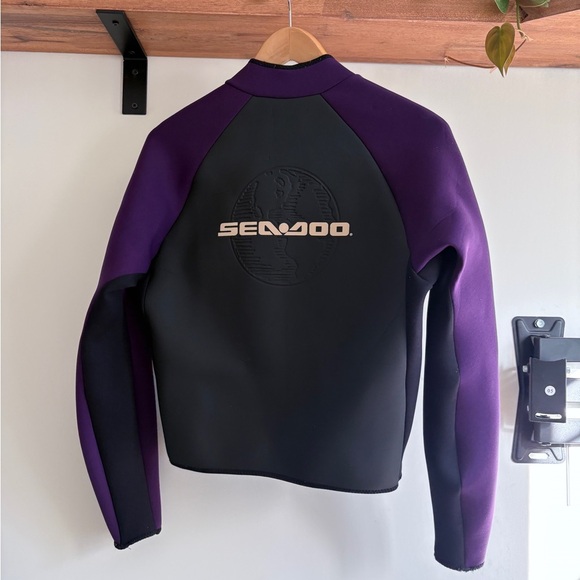 Vintage SEA DOO wetsuit top XL rare long sleeve purple - Picture 6 of 9